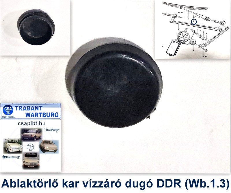 Ablaktörlő lapát vízzáró dugó DDR (Wb1.3)